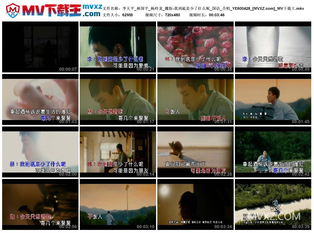 李天平_林国平_杨玲龙_魏炘-我到底是少了什么呢_国语_合唱_YE600428